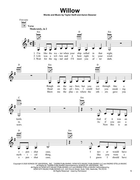 taylor swift ukulele chords|willow taylor swift ukulele chords.